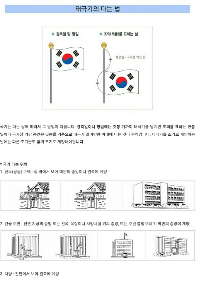 3.1절 태극기 다는 법 | 인스티즈