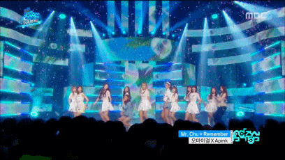 160416 음악중심 에이핑크.gif (feat.오마이걸) | 인스티즈