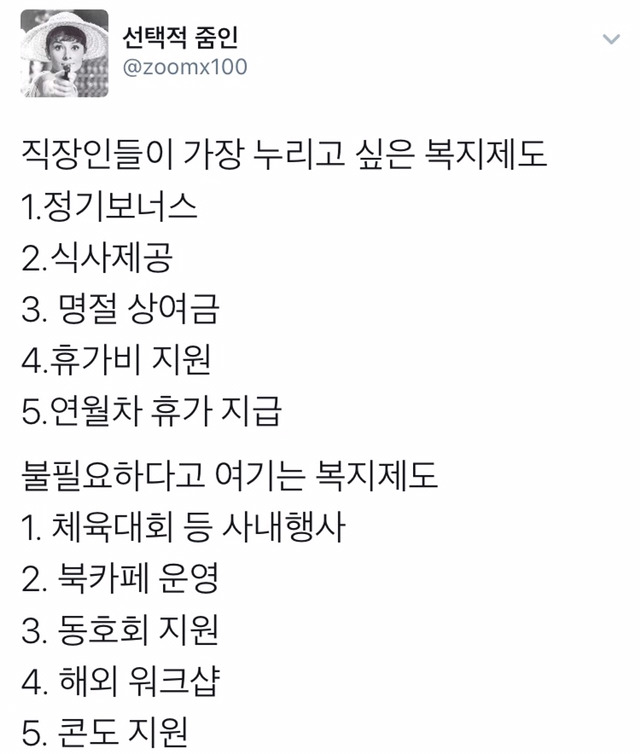 직장인들이 꼽은 누리고 싶은 복지제도 & 불필요하다고 여기는 복지제도 | 인스티즈