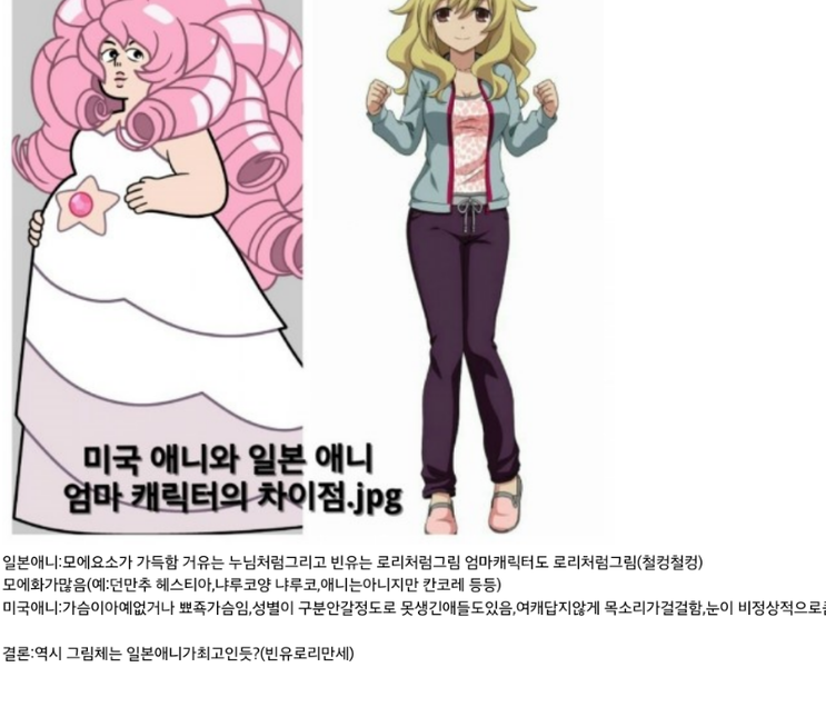 일부 남덕이 말하는 미국 애니와 일본 애니의 차이점.jpg | 인스티즈