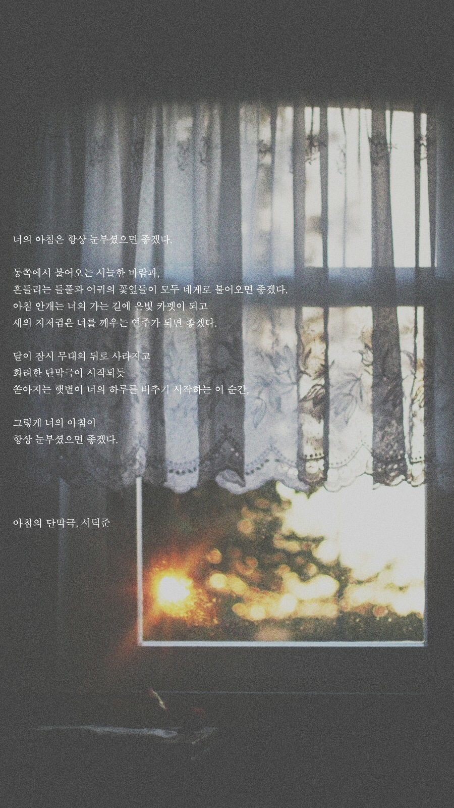 주민1이 좋아하는 서덕준 시 배경화면 모음 | 인스티즈
