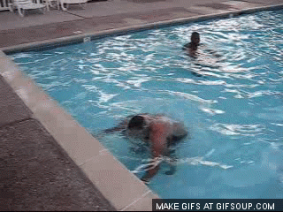 수영장에서 점프력 측정하는 방법.gif | 인스티즈