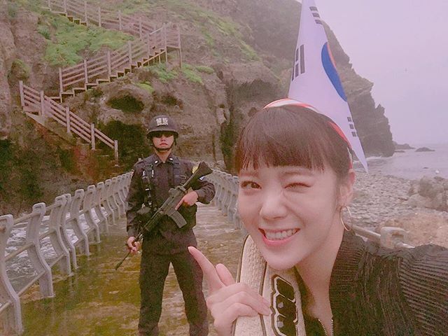 독도에 간 오렌지캬라멜 리지 | 인스티즈