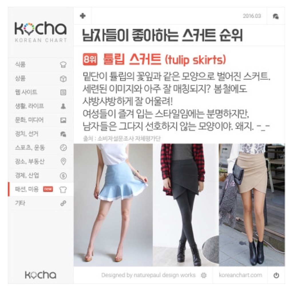 남자들이 좋아하는 여자 치마 순위 BEST8 | 인스티즈