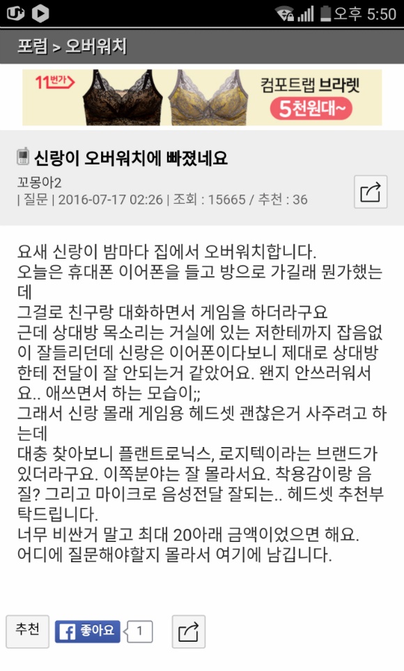 오버워치라는 게임에 빠진 남편 때문에 고민이 생긴 아내 | 인스티즈