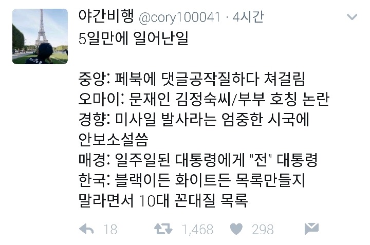 대통령 당선 5일간 벌어진 저급한 언론플레이 정리 | 인스티즈